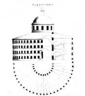 Picture: Bentham's model prison.  Public domain.